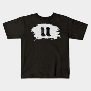 Gothic letter U – Alphabet typography Kids T-Shirt